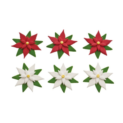 STELLE di NATALE in zucchero - Decorazione in zucchero per Torte e Dolci