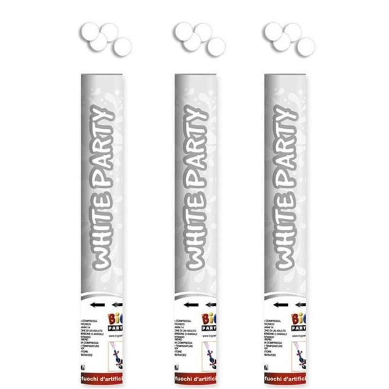 3 Cannone Tubo Sparacoriandoli bianco 40CM