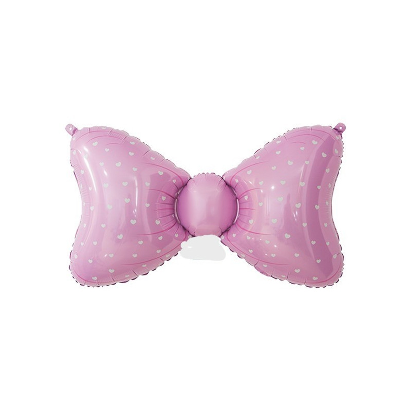 Palloncino foil Mylar FIOCCO ROSA bimba - gonfiabile ad aria o ad elio