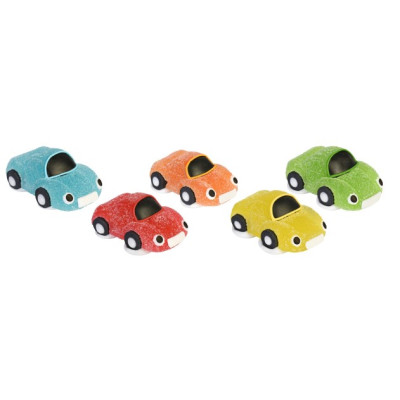 5 Macchina in zucchero e gelatina colore assortito 3D 4x2,5 cm