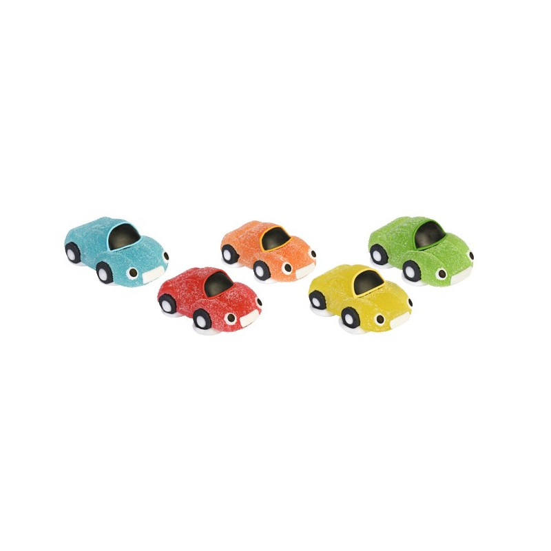 5 Macchina in zucchero e gelatina colore assortito 3D 4x2,5 cm