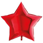 Pallone PALLONCINO a forma di STELLA ROSSO METAL in foil MYLAR 90 CM
