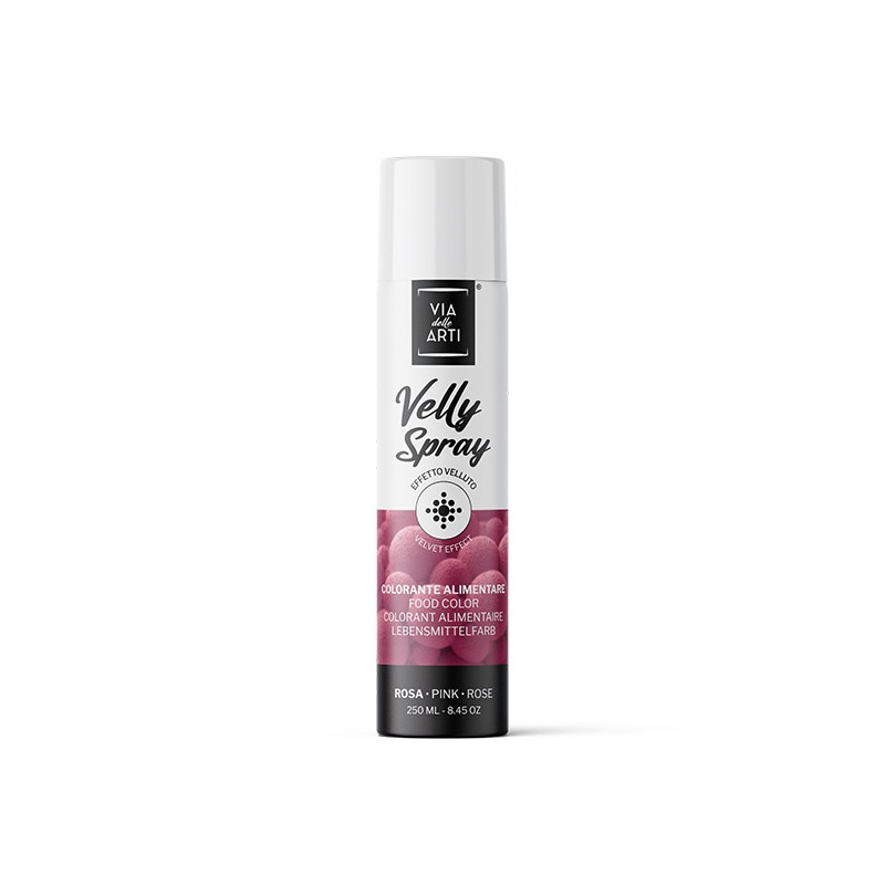 Colorante Alimentare ROSA VELLY Spray Professional Effetto Vellutato - 250ml