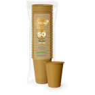 Confezione da 50 Bicchieri ORO in plastica monouso - 200cc - 100% riciclabili