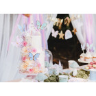 Candela forma di UNICORNO rosa e Bianco - candelina in cera per torte e dolci 9 cm circa