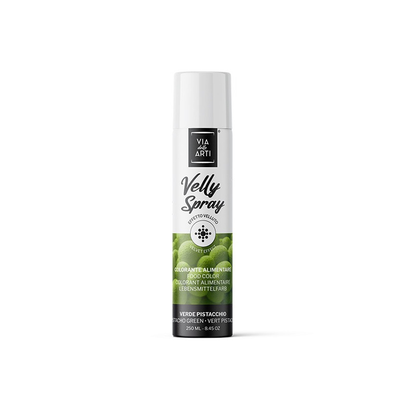 Colorante Alimentare VELLY VERDE PISTACCHIO Spray Professional Effetto Vellutato - 250ml
