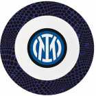 Coordinato tavolo INTER Nero Azzurro Festa -8 ospiti piatti bicchieri tovaglioli