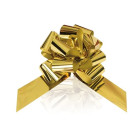 1 COCCARDA fiocco rapido ORO lucido per confezionamento pacco regalo