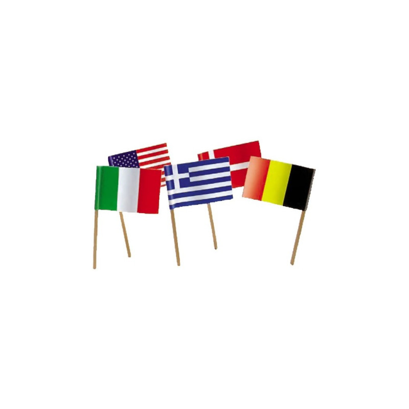 30 Stuzzicadenti BANDIERINE nazioni stecchini Cocktail Buffet aperitivo tartine