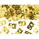 Confetti - Coriandolini da tavola numero 50 oro - idea per addobbo tavola 50 anni