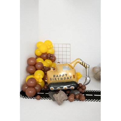 Pallone in Mylar SCAVATORE da Lavoro, ruspa trattore - gonfiabile ad aria 76,5x49 cm