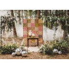 10 Pannello di fondale in paillettes, quadrato, colore dorato, dimensioni 30x30cm circa