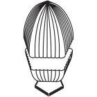 Stampo Uovo Cioccolato RIGHE VERTICALI in polietilene Forma Uova di Pasqua 300gr