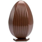 Stampo Uovo Cioccolato RIGHE VERTICALI in polietilene Forma Uova di Pasqua 300gr