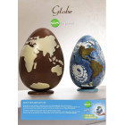 Stampo Uovo di Cioccolato GLOBO MONDO in polietilene Forma Uova di Pasqua 280gr