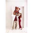 Pallone PALLONCINO orso ORSETTO e fiocco rosso - per party amore 112x100 cm