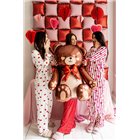 Pallone PALLONCINO orso ORSETTO e fiocco rosso - per party amore 112x100 cm