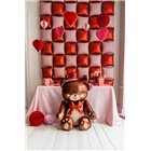 Pallone PALLONCINO orso ORSETTO e fiocco rosso - per party amore 112x100 cm
