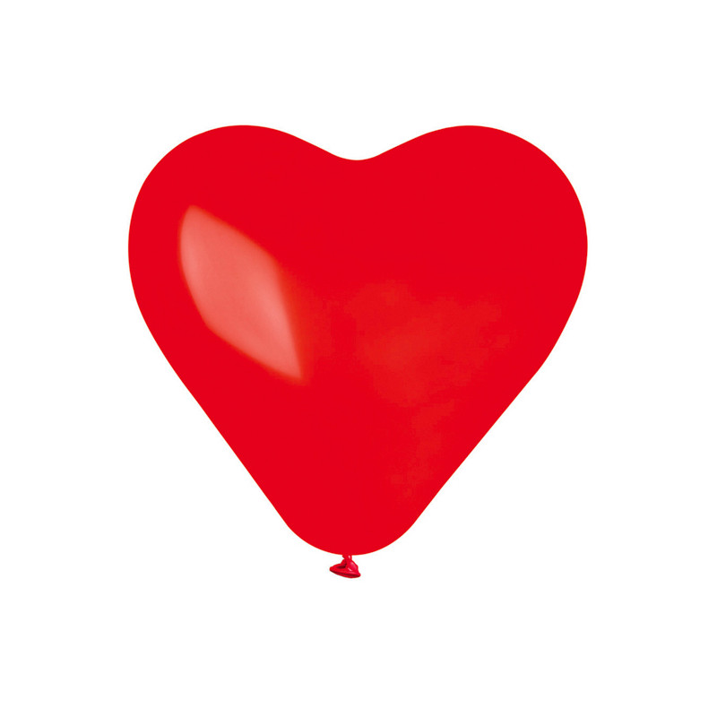 100 Palloncini a forma di CUORE ROSSO - palloni cuoricini 16cm/6"