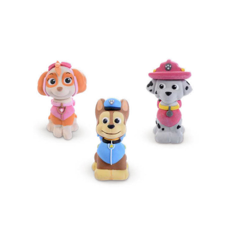 Set PAW PATROL - Chase Marsall Skye - Decorazione in zucchero 3D - per torta 6cm