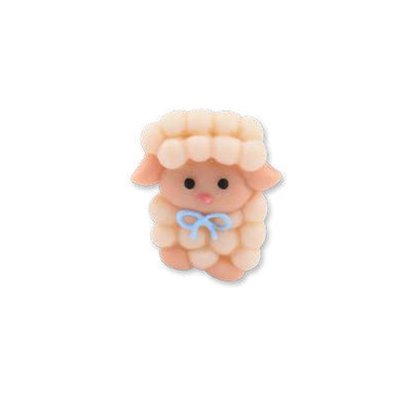 5 Pecore PECORELLE in zucchero - soggetti pasquali 2D - decorazione per torte