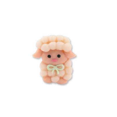 5 Pecore PECORELLE in zucchero - soggetti pasquali 2D - decorazione per torte