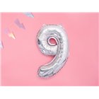 Pallone numero 9 nove olografico in MYLAR foil - PALLONCINO numerale 35cm