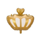 Pallone Palloncino CORONA coroncina ORO e cuore 60cm - gonfiabile ad aria o elio