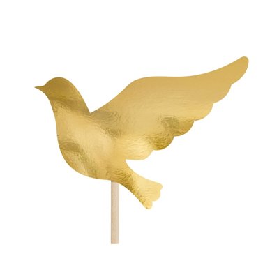 Set 6 pezzi Cake Topper in carta Prima Comunione ORO decorazione torte dolci