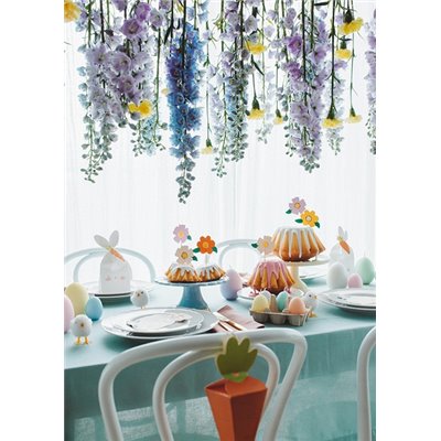 6 Candele decorative colorate a forma di UOVO - per decorazioni pasquali h7cm