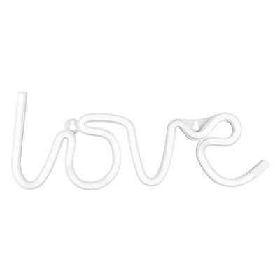 Scritta NEON led LOVE - 34,5x13cm - colore bianco con luce calda