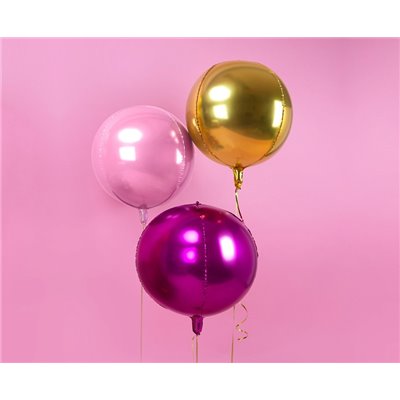 Pallone PALLONCINO SFERA Rosa in foil Mylar - gonfiabile ad aria o elio 40CM