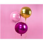 Pallone PALLONCINO SFERA Rosa in foil Mylar - gonfiabile ad aria o elio 40CM