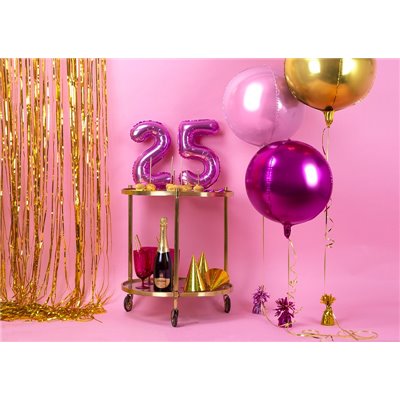 Pallone PALLONCINO SFERA Rosa in foil Mylar - gonfiabile ad aria o elio 40CM