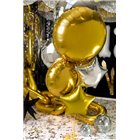 Pallone palloncino Tondo ORO in foil Mylar - gonfiabile ad aria o elio 44cm