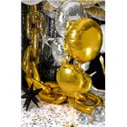 Pallone palloncino Tondo ORO in foil Mylar - gonfiabile ad aria o elio 44cm