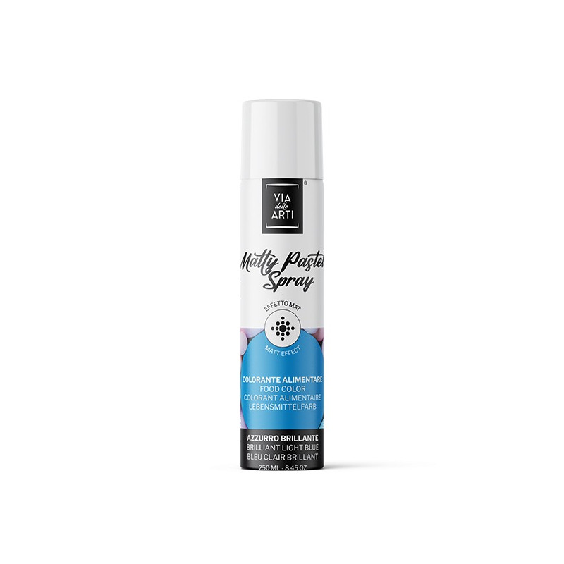 Colorante alimentare Spray AZZURRO Brillante opaco - per Dolci e Torte - 250ml