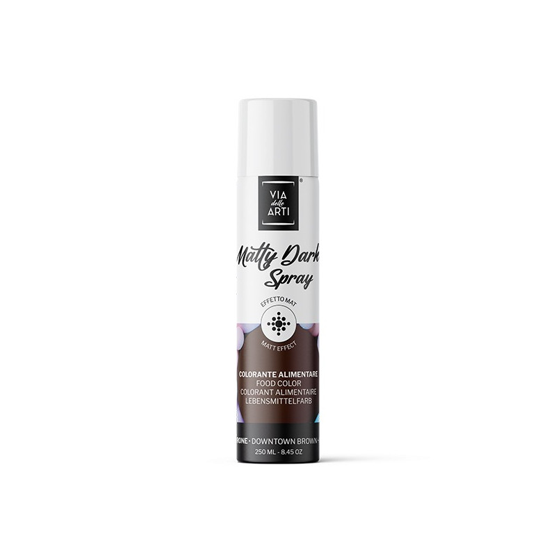 Colorante alimentare Spray MARRONE opaco - per Dolci e Torte - 250ml