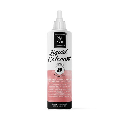 Colorante LIQUIDO alimentare per aerografo - ROSA - base alcol - 250ml SCADENZA 31/07/2026