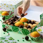 Scatola regalo in cartoncino per alimenti - SCAGLIE colorate - 23,5x16xh5cm