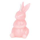 Candela decorativa a forma di coniglio - ROSA - decorazione pasquale 5x9cm