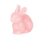 Candela decorativa a forma di coniglio seduto - ROSA -decorazione pasquale 7x6cm