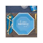 Coordinato tavola 30 Anni gradazioni Blu e Oro Lucido piatti bicchieri tovaglioli