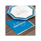 Coordinato tavola 40 Anni gradazioni Blu e Oro Lucido piatti bicchieri tovaglioli