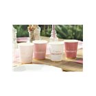 Coordinato tavola 60 Anni gradazioni Rosa e Oro Lucido piatti bicchieri tovaglioli