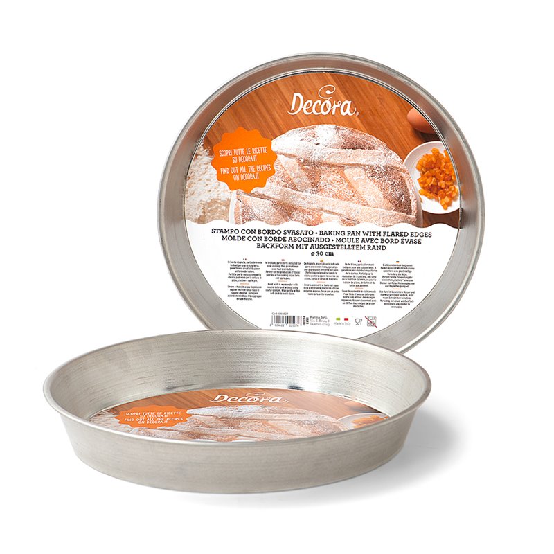 Ruoto per Pastiera e pizza - Ø30 cm - Teglia Stampo con bordo SVASATO