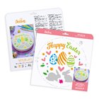 Stencil decorativo HAPPY Easter - PASQUA Ø25cm - ideale per lo zucchero a velo