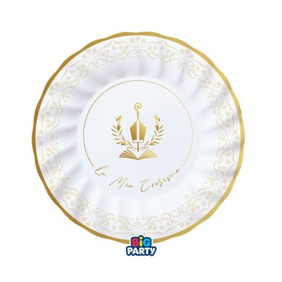 Coordinato feste tavola La mia CRESIMA - ORO - piatti bicchieri tovaglioli