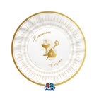 Coordinato feste tavola COMUNIONE e CRESIMA - ORO - piatti bicchieri tovaglioli