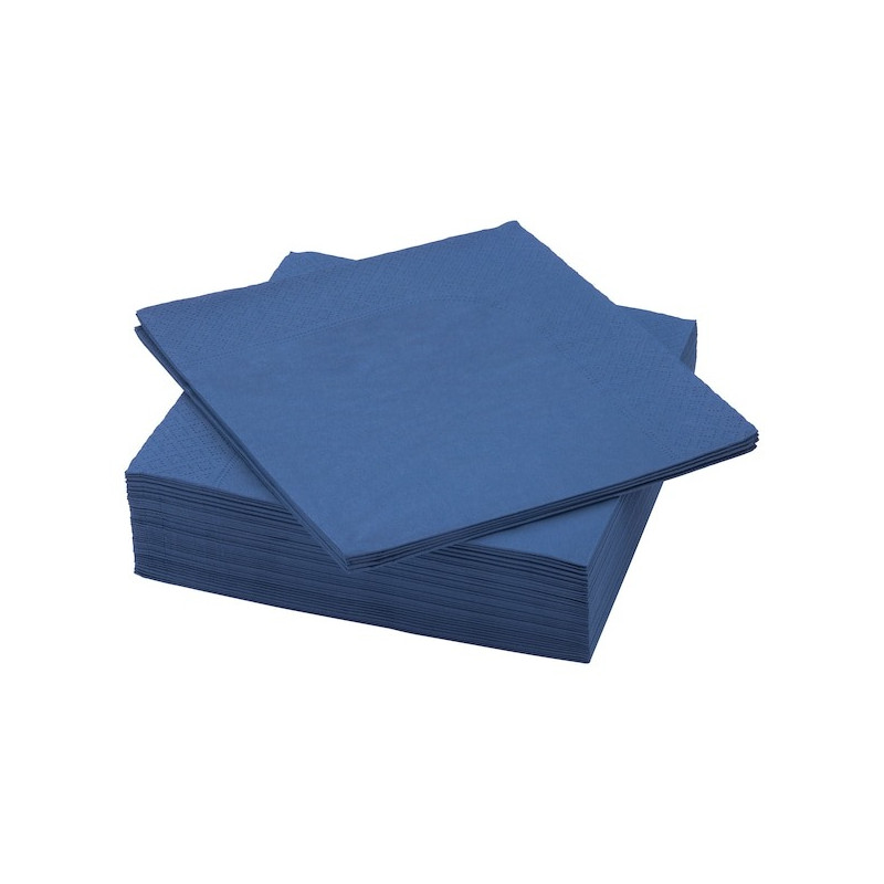 50 Tovaglioli di Carta BLU - 25x25cm - Ecolor soft touch - tovagliolino dolce